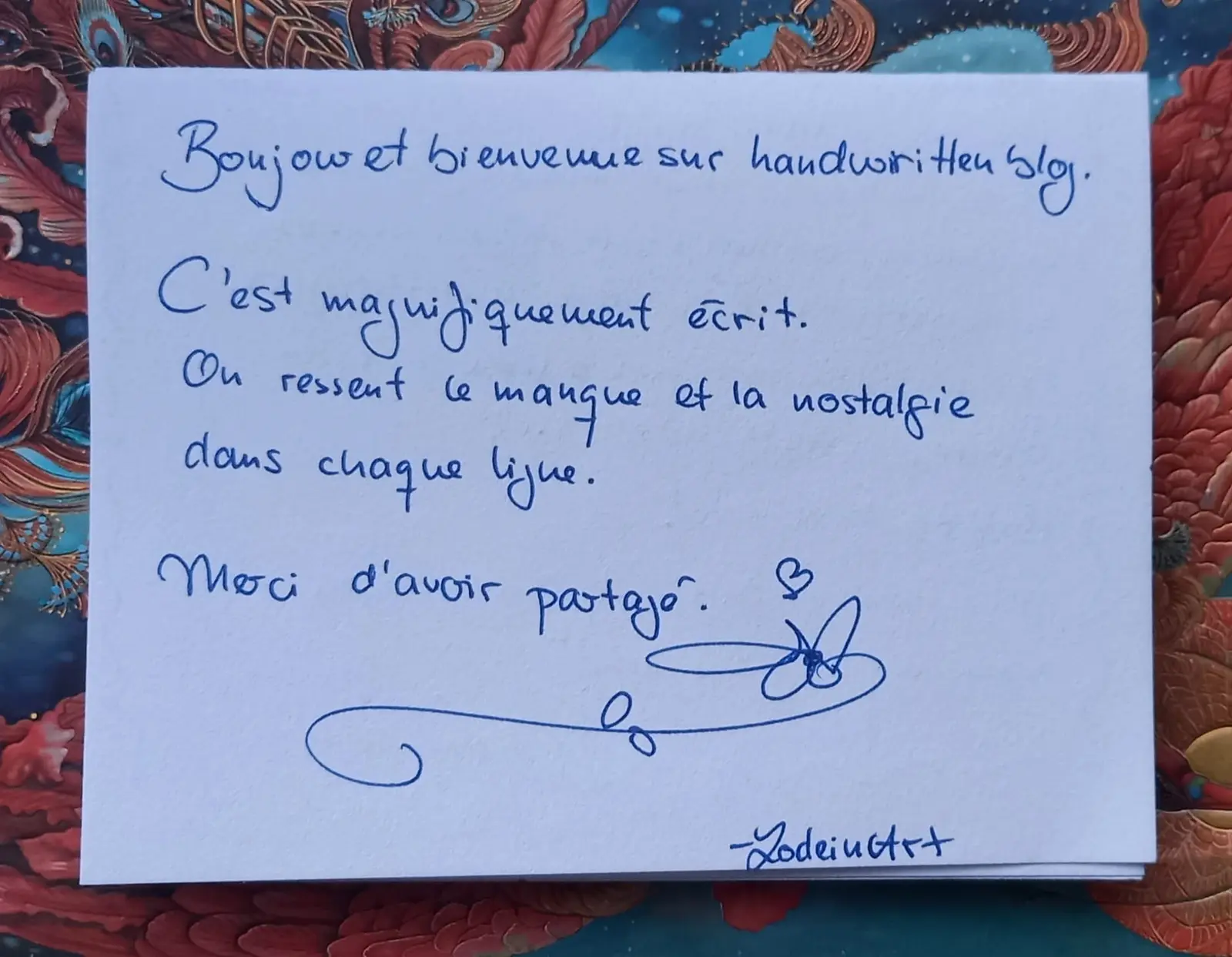 Handwritten comment on Frère - 1, reply 1