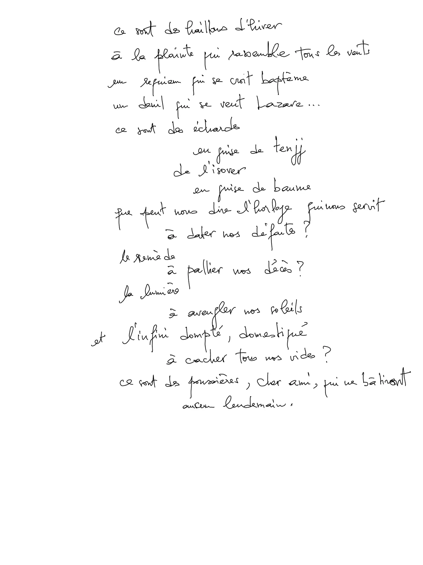 Temps, handwritten page 2